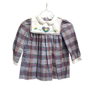 Nanas Pet GIrls Toddler Size 4T Jc Penneys Vintage Plaid Smocked Style P33743 La